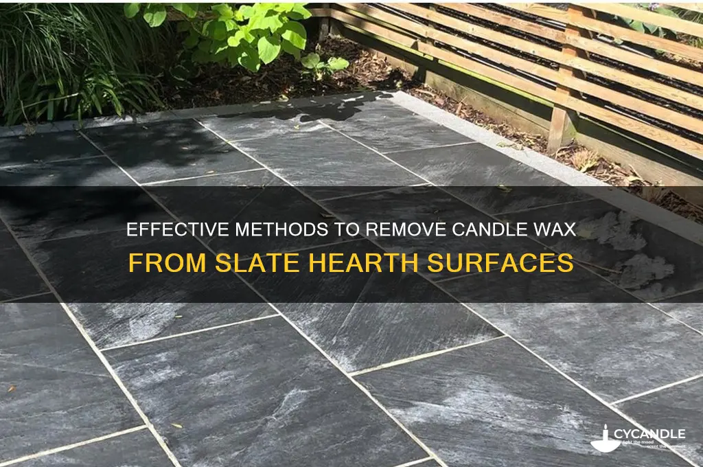 how to get candle wax off slate hearth