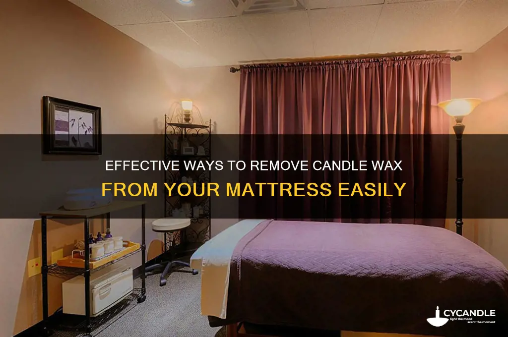 how to get candle wax out of a mattress
