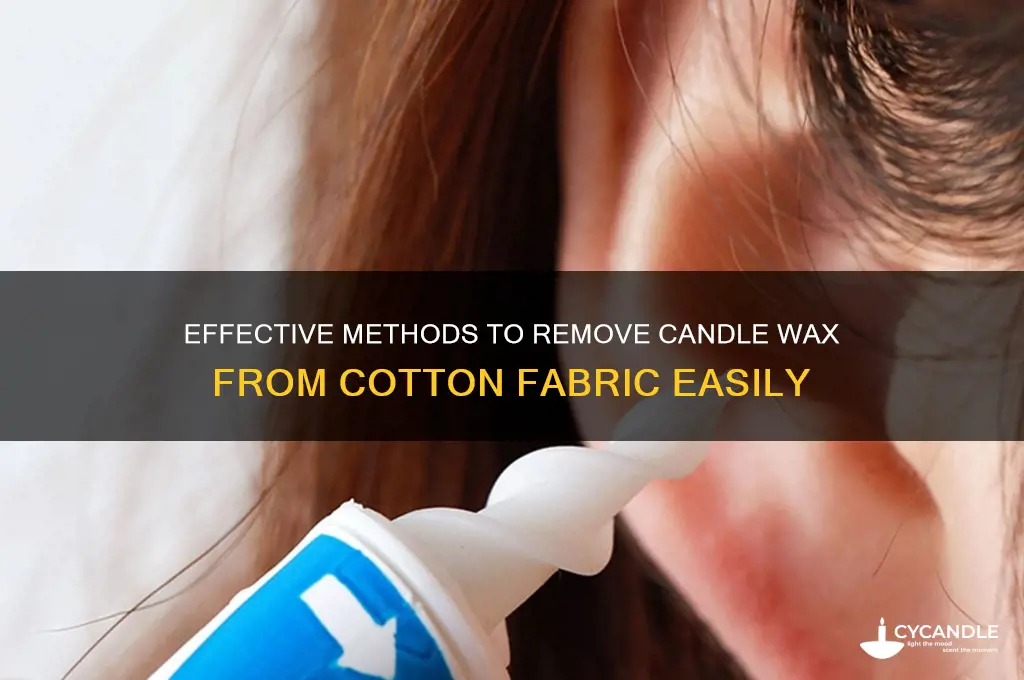 how to get candle wax out of cotton