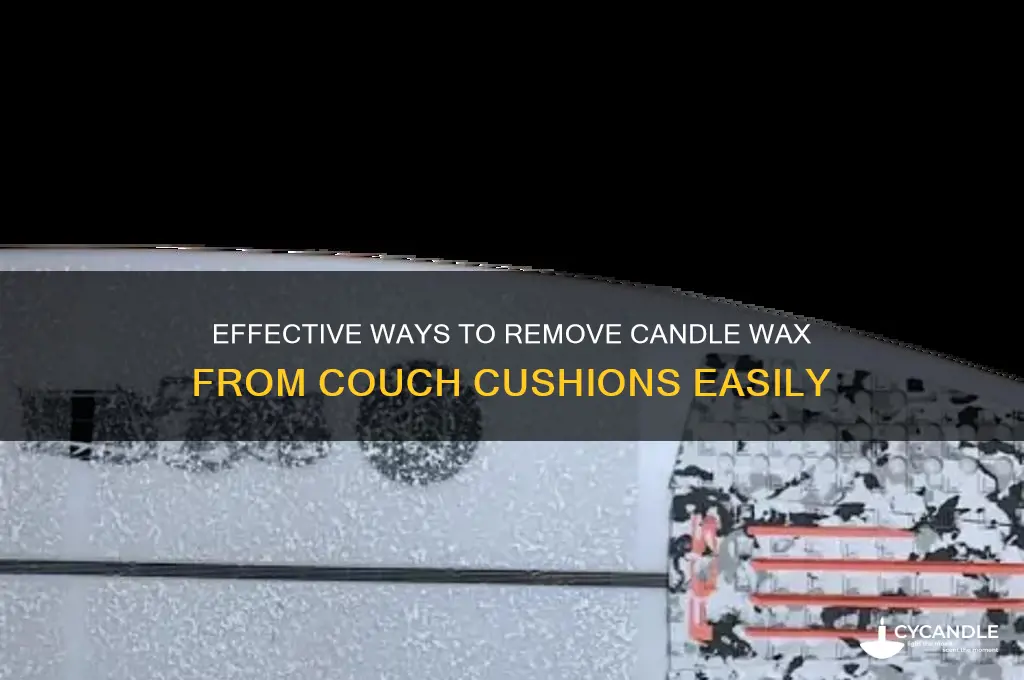 how to get candle wax out of couch cushion