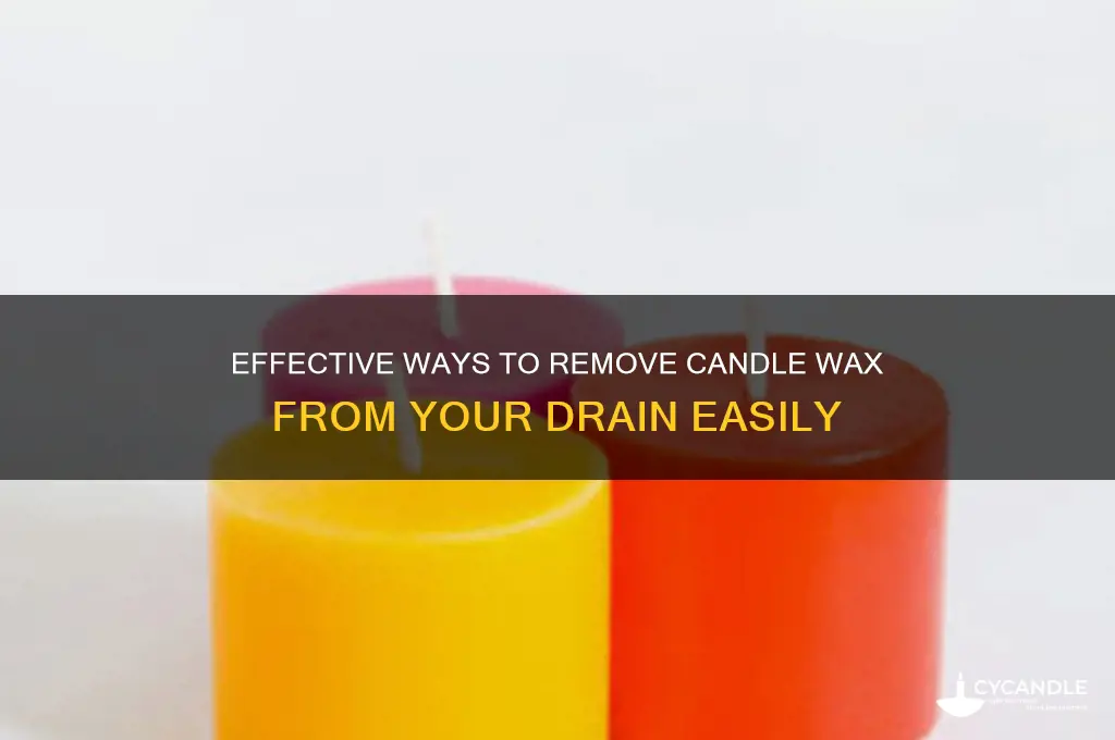 how to get candle wax out of drain