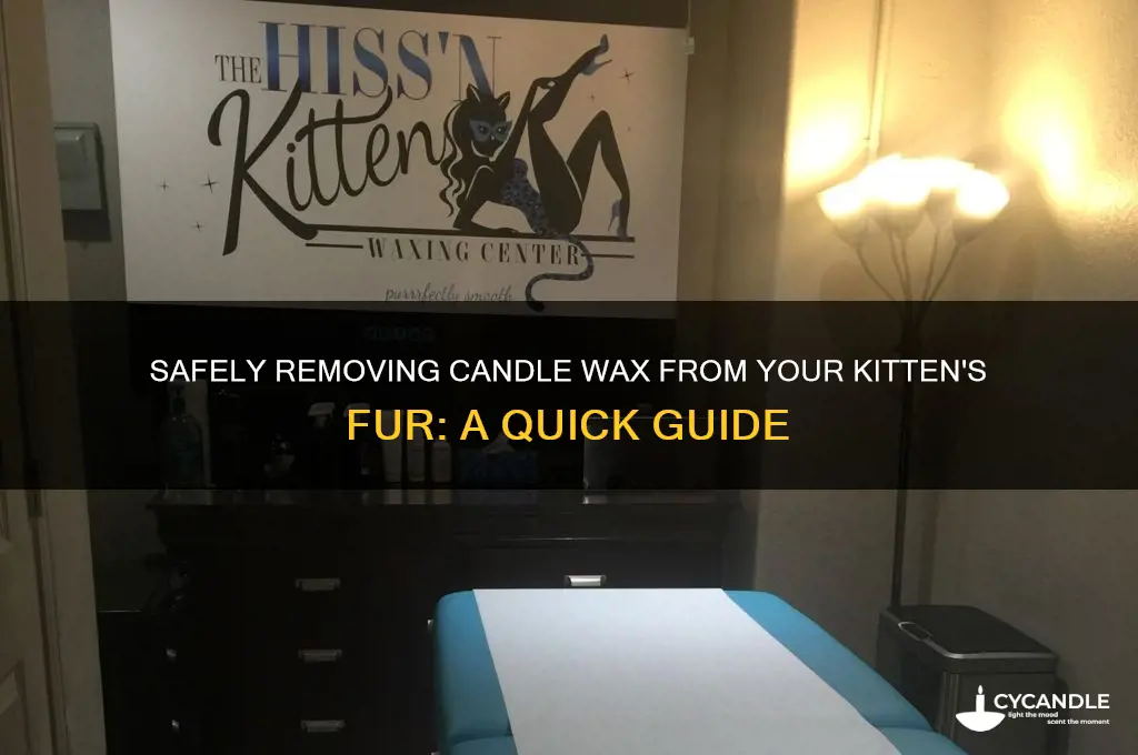 how to get candle wax out of kitten fur