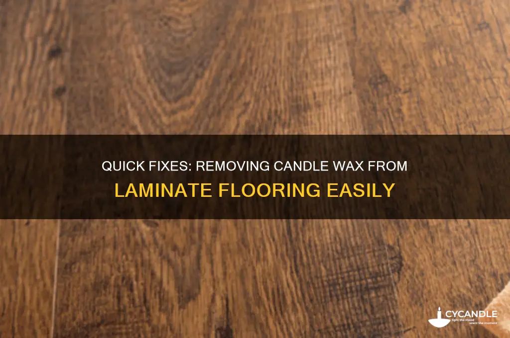 how to get candle wax out of laminate flooring