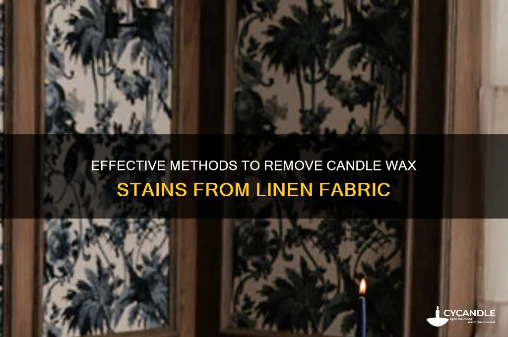 how to get candle wax out of linen