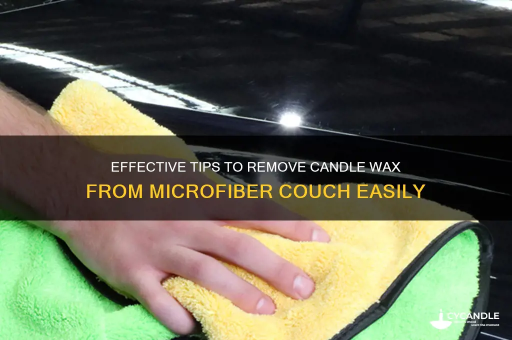 how to get candle wax out of microfiber couch