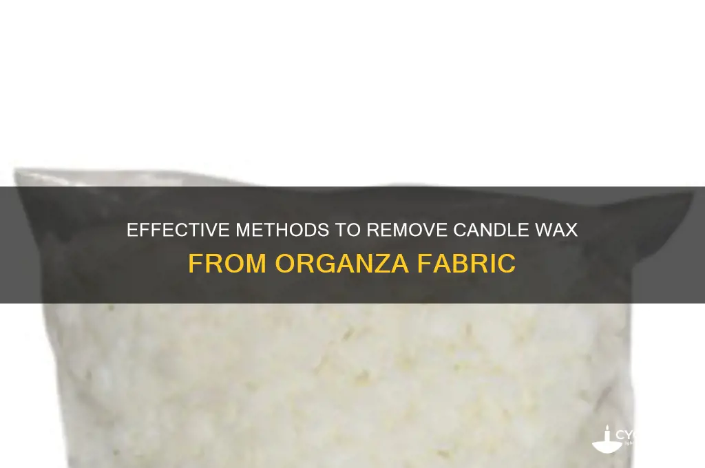 how to get candle wax out of organza