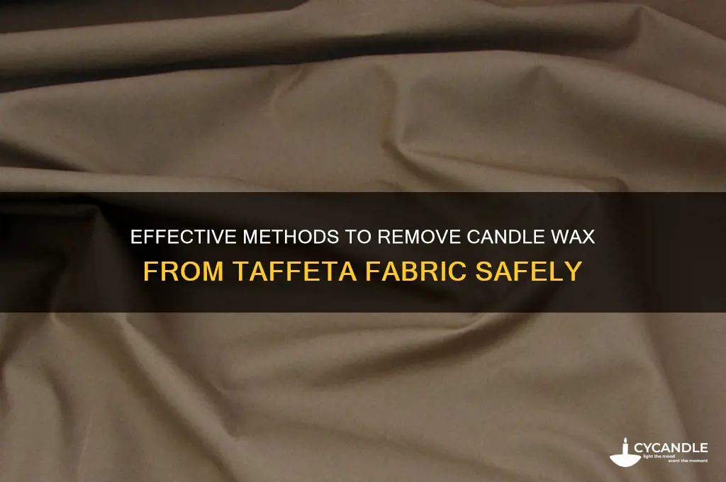 how to get candle wax out of taffeta