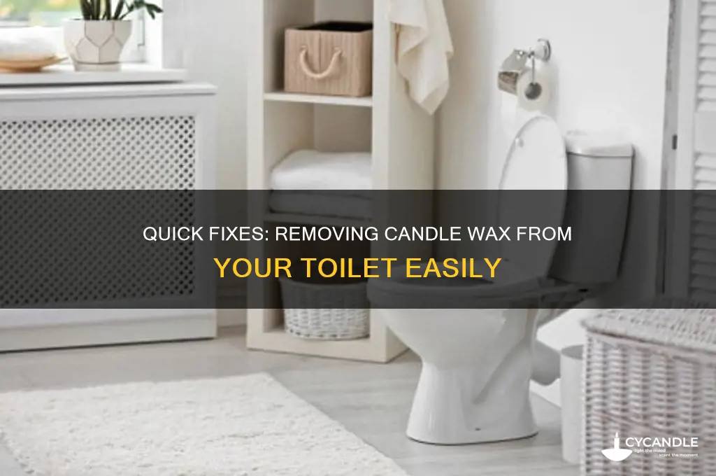 how to get candle wax out of the toilet