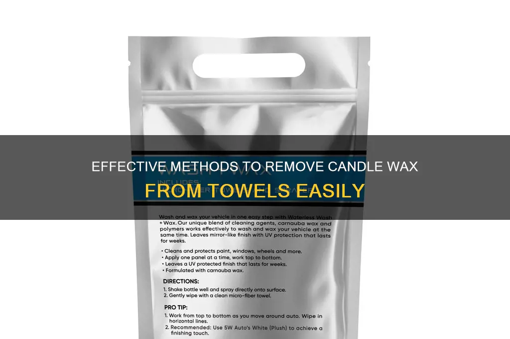how to get candle wax out of towel