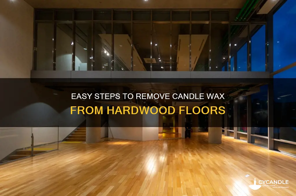 how to get candle wax residue off hardwood floors
