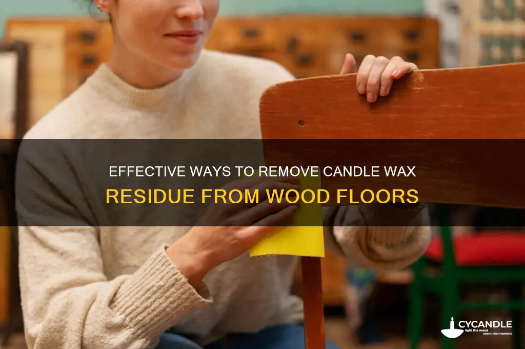 how to get candle wax residue off wood floors