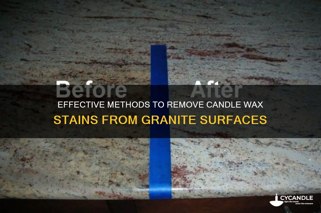 how to get candle wax stain out of granite