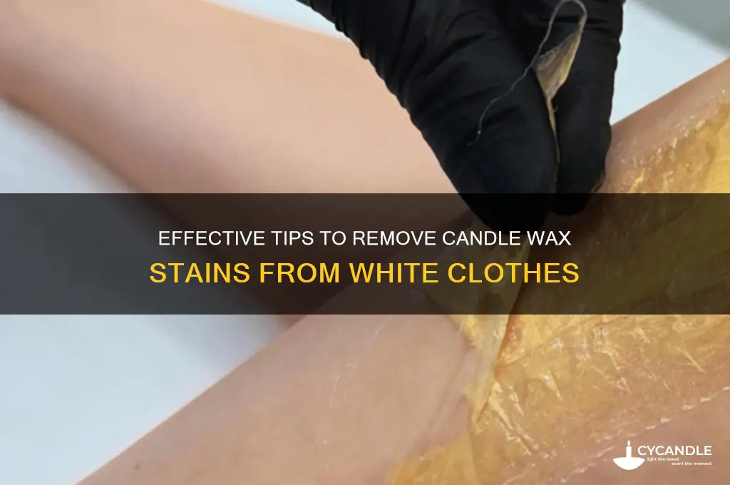how to get candle wax stains out of white clothes