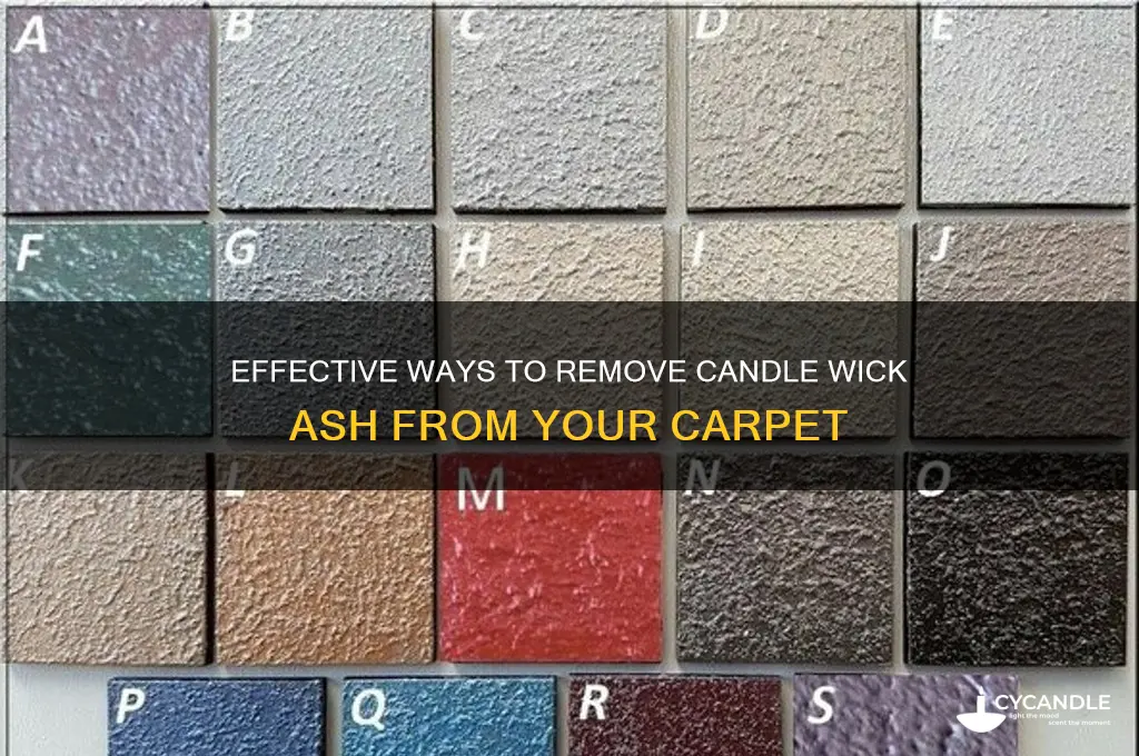 how to get candle wick ash out of carpet