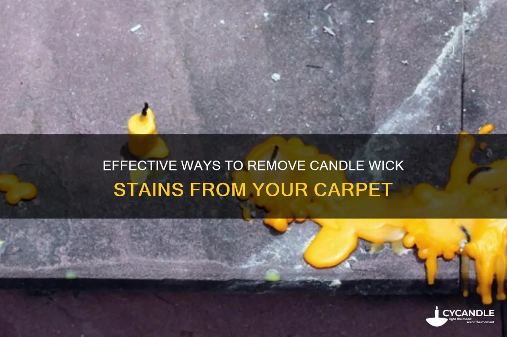 how to get candle wick stain out of carpet