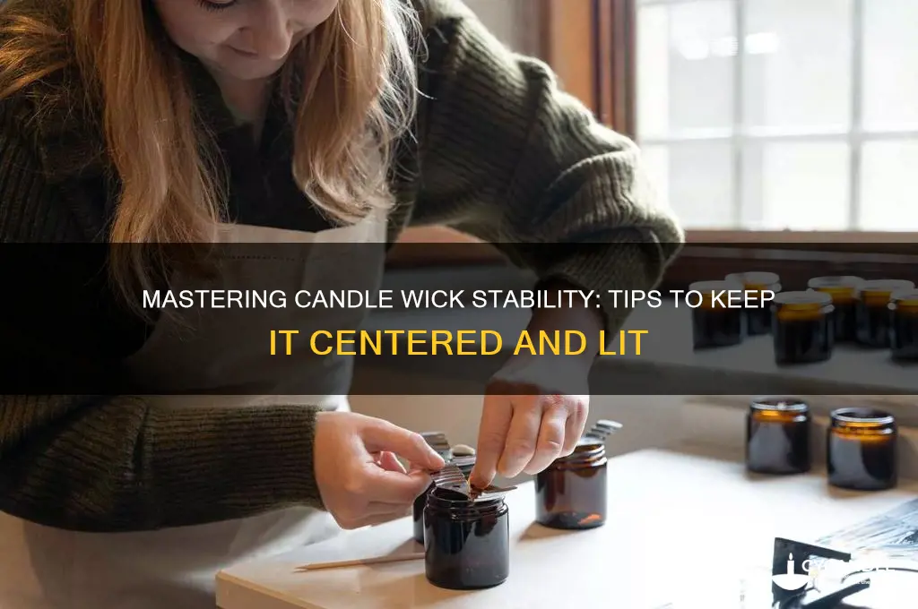 how to get candle wick to stay