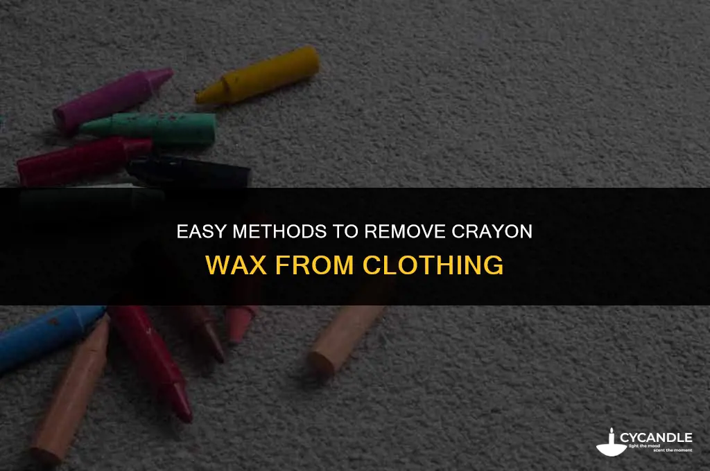 how to get crayon wax out of clothes