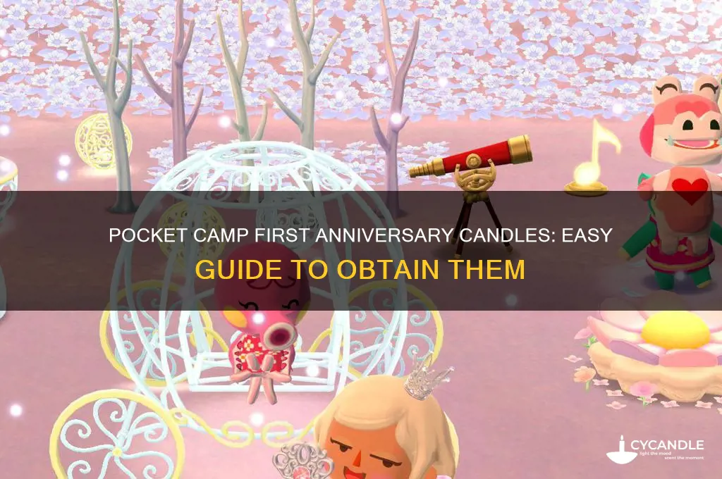 how to get first anniversary candles pocket camp