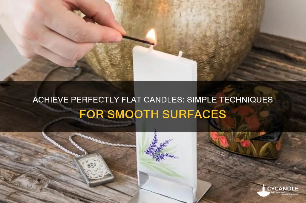 how to get flat candles