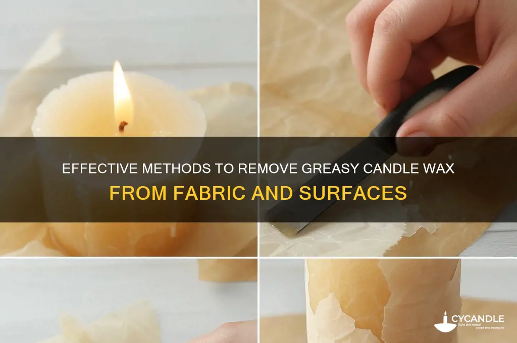 how to get greasy candle was out of material