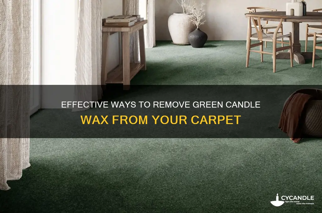 how to get green candle wax out of carpet