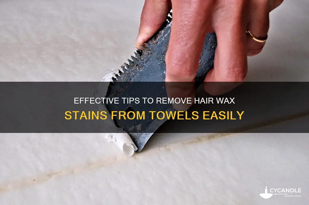 how to get hair removal wax off a towel