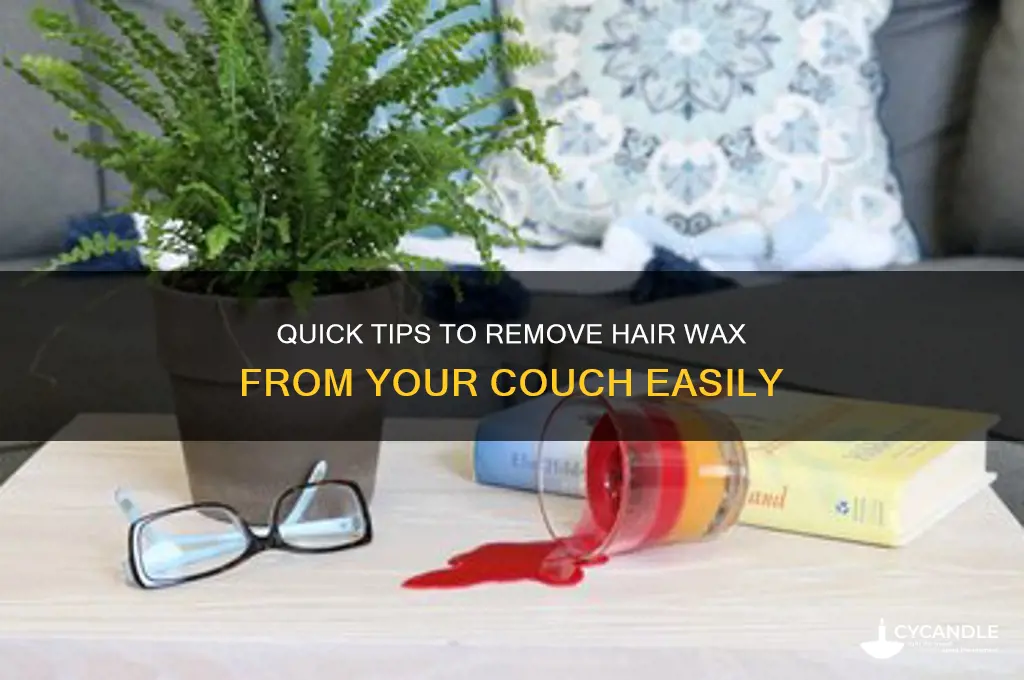 how to get hair removal wax off couch