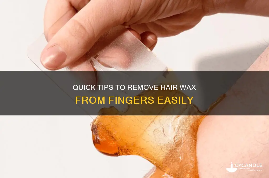 how to get hair removal wax off fingers