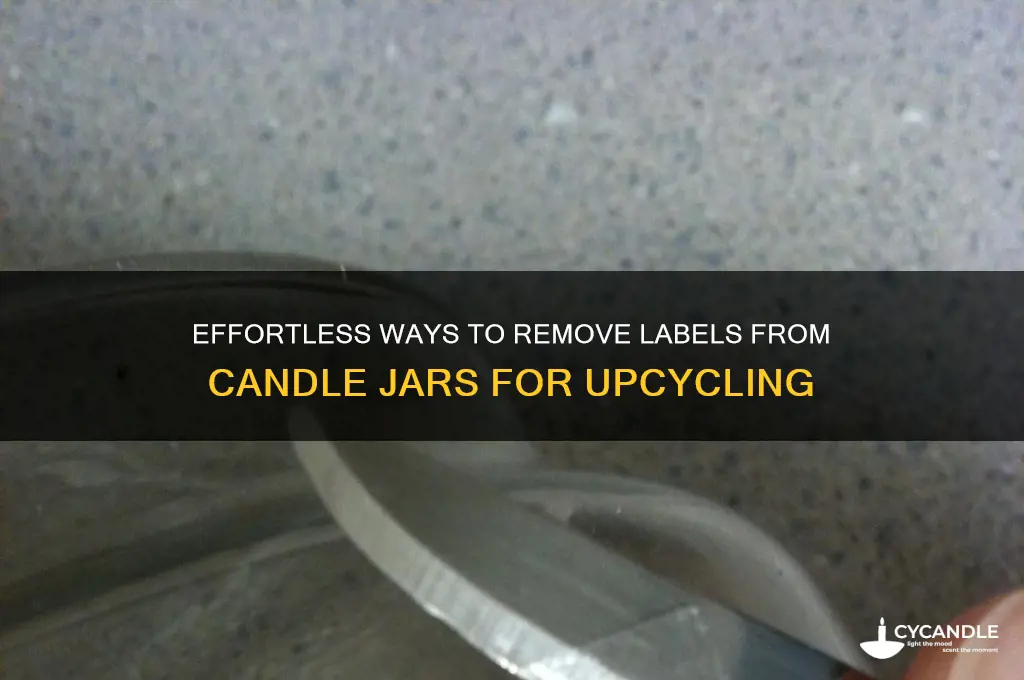 how to get label off candle jar