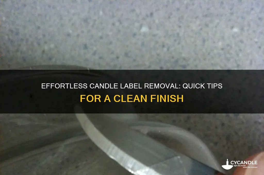 how to get labels off candles
