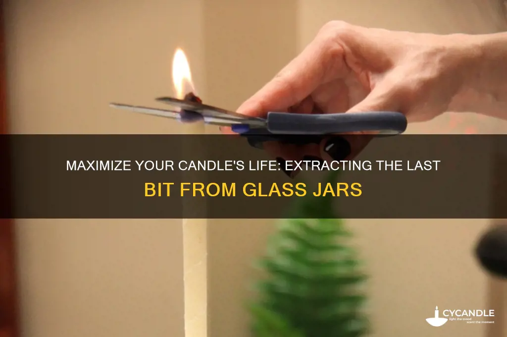 how to get last bit of candle from glass