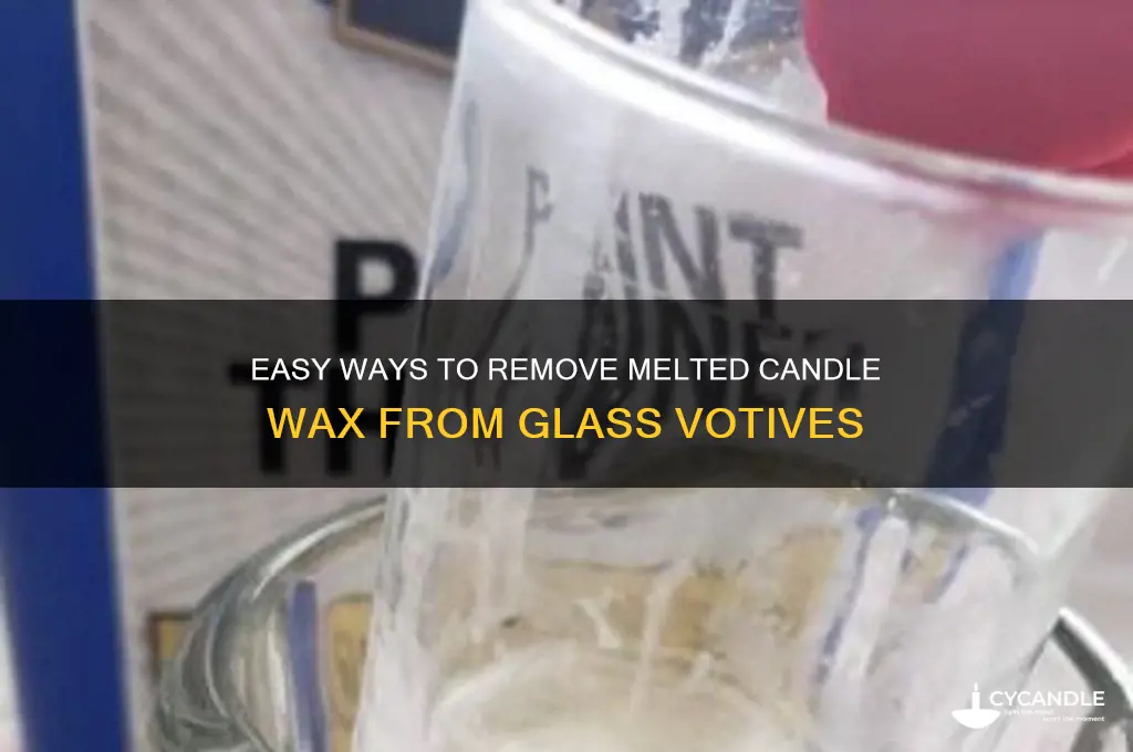 how to get melted candle out of glass votive