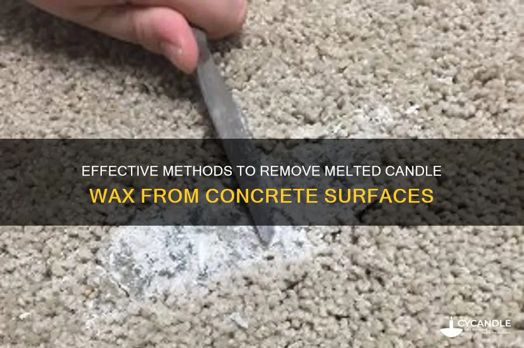 how to get melted candle wax off concrete
