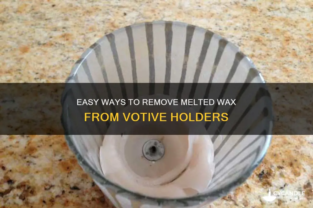 how to get melted candle wax out of votive holder
