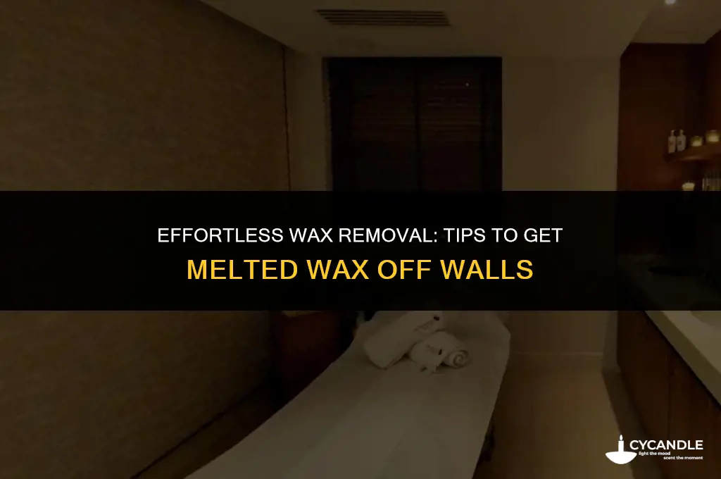 how to get melted wax off walls