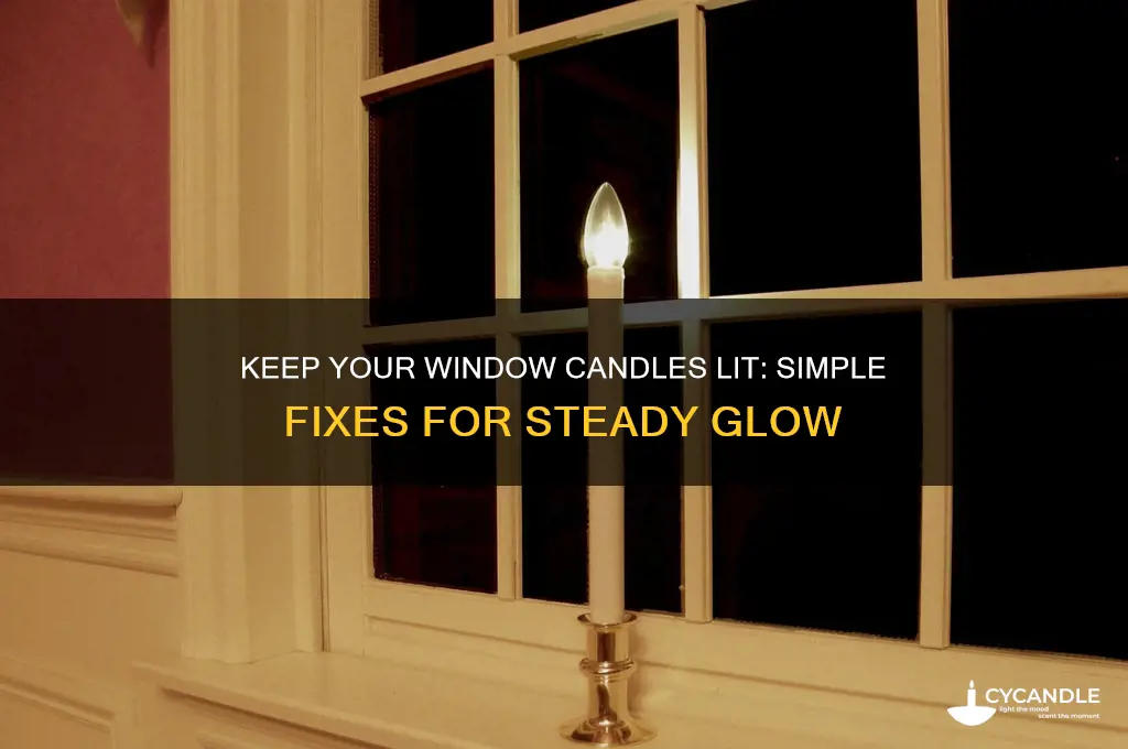 how to get my window candles to stay on