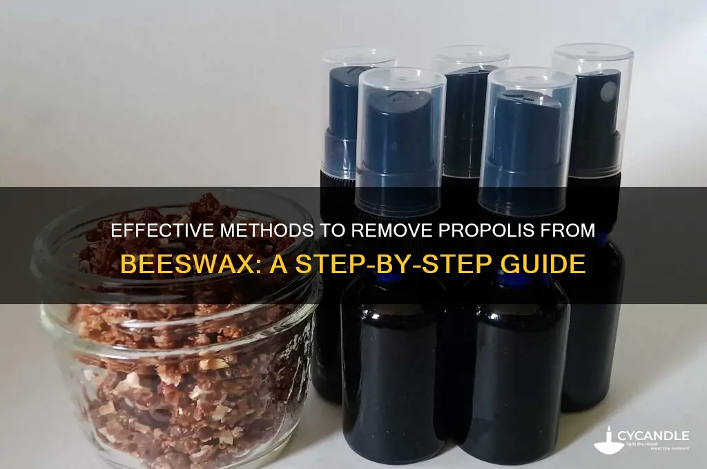 how to get propalis out of bees beeswax