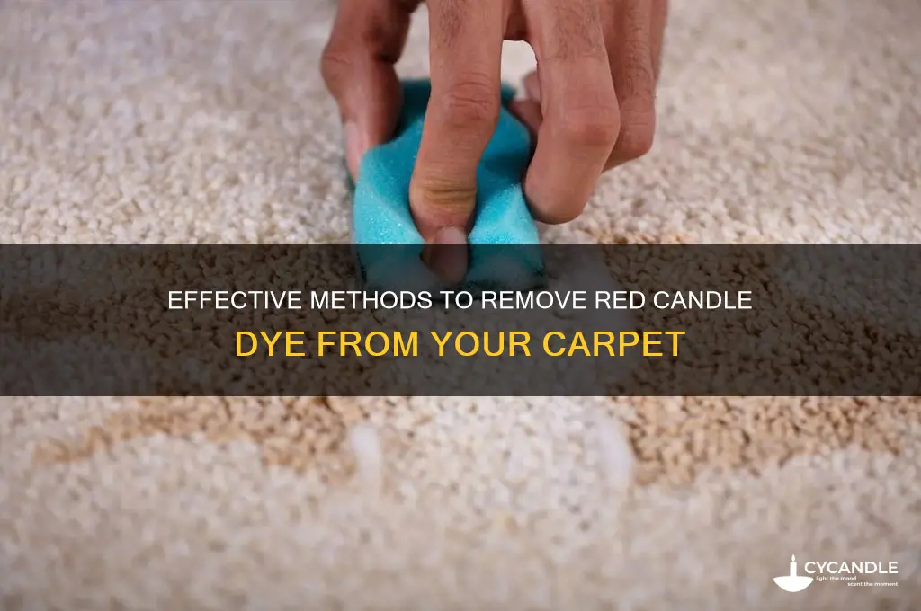 how to get red candle dye out of carpet