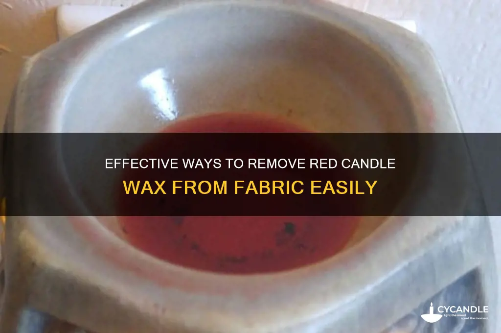 how to get red candle wax out of fabric
