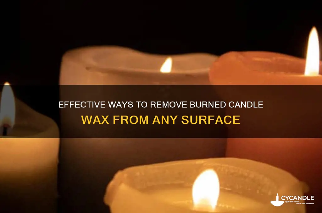 how to get rid of burned candle wax