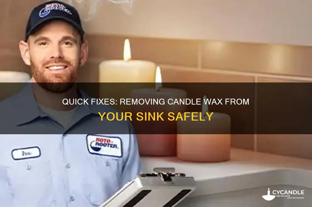 how to get rid of candle wax down sink