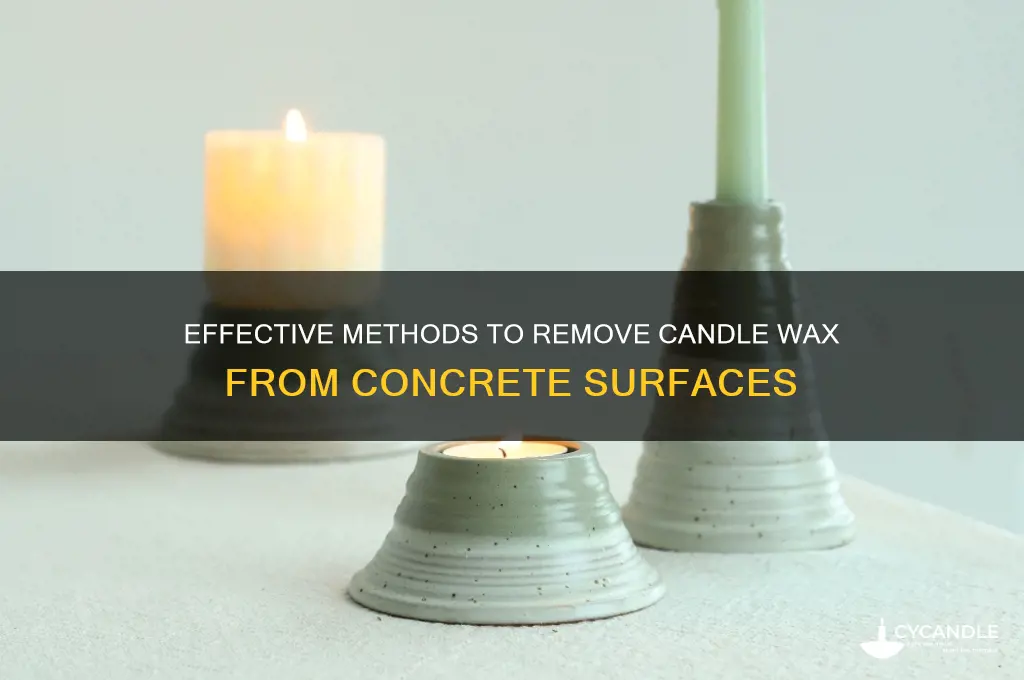 how to get rid of candle wax on concrete