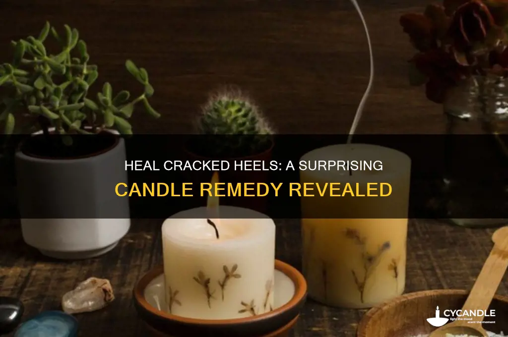 how to get rid of cracked heels using a candle