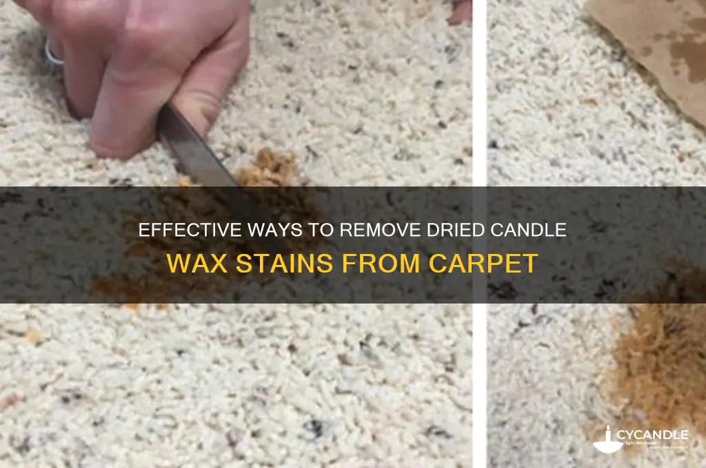how to get rid of dried candle stain from carpet