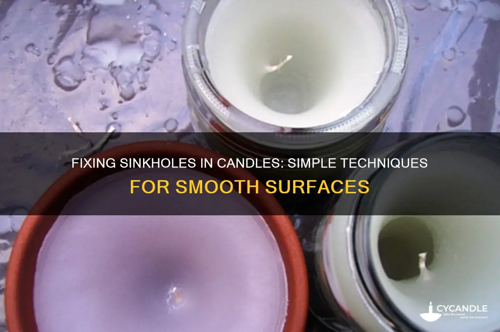 how to get rid of sink holes in candles