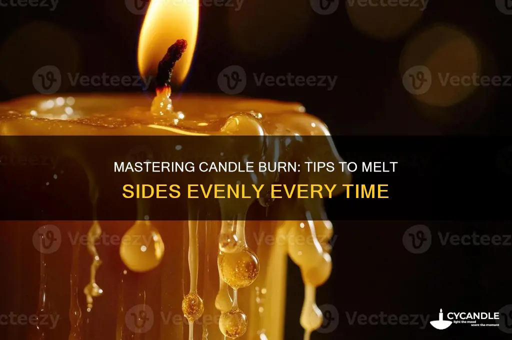 how to get sides of candle to burn