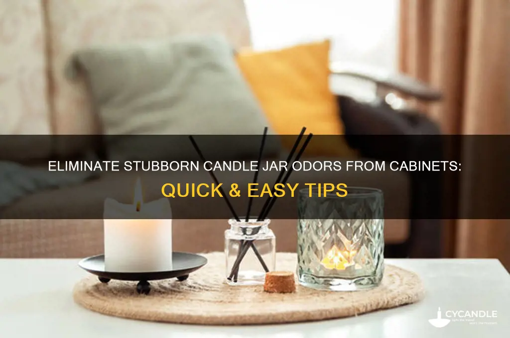 how to get smell out of cabinet from candle jar