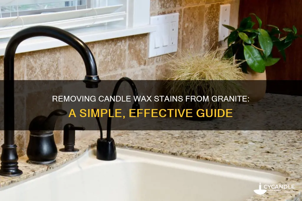 how to get soaked in candle wax out of granite