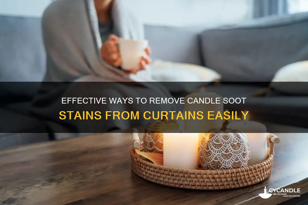 how to get soot from a candle off curtains