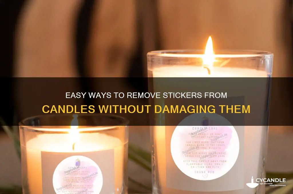 how to get sticker off candle
